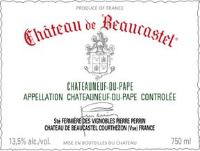 Etiqueta Chateau de beaucastel
